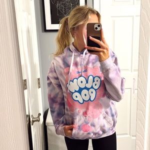 Retro Tootsie Blow Pop Graphic Tie Dye Purple Sweatshirt Y2K